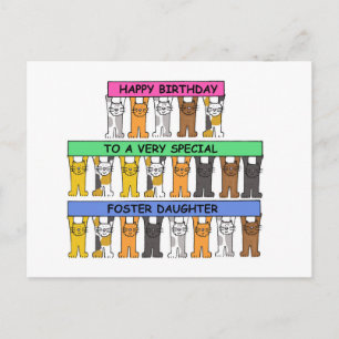 Foster Daughter Happy Birthday Postcard