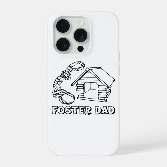 Foster Dog Dad Animal Rescue Volunteer Gift iPhone Case (Back)
