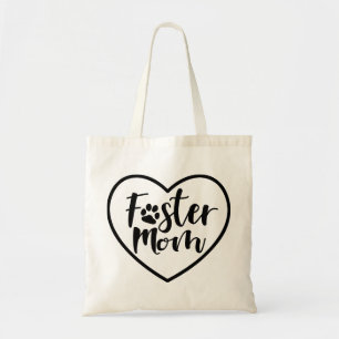 Foster Dog Mom Heart Tote Bag