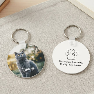 Foster Fail Forever Mine Pet Paw Print Key Ring