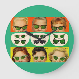 Foster Grant ad 1950s Large Clock