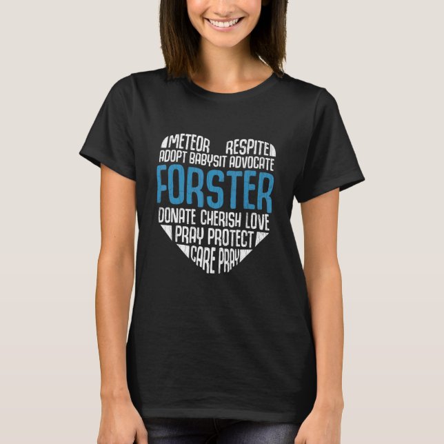 Foster Heart Adopt Pray Care   Parents Graphic T-Shirt (Front)