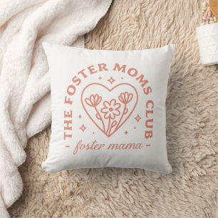 Foster mum club adoption mama floral aesthetic cushion