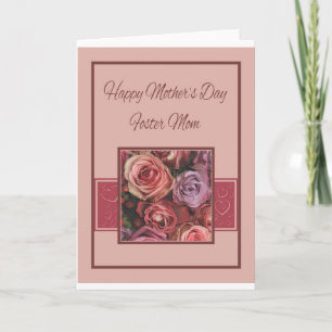 Foster Mum  Happy Mother's Day rose card