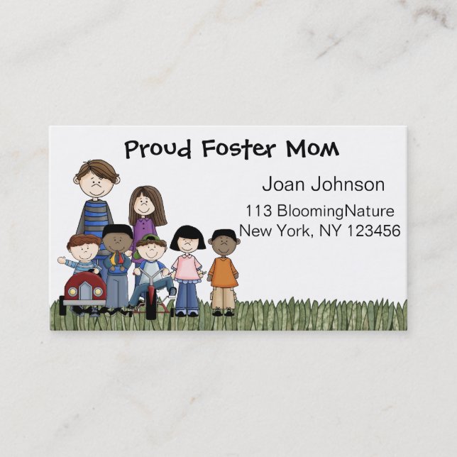 foster parent business cards (Front)