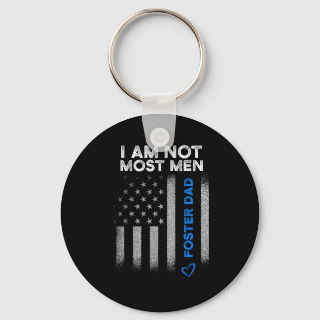 Foster Parent Dad Most Men Foster Care  Key Ring (Front)