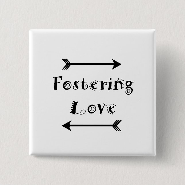 Fostering Love 15 Cm Square Badge (Front)