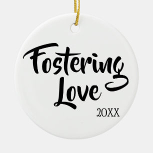 Fostering Love - Foster Care Adoption Gifts Ceramic Tree Decoration
