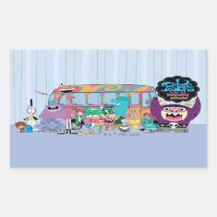 Foster's Home for Imaginary Friends   School Bus Rectangular Sticker
