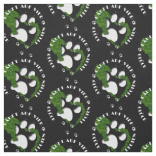 Fote fortune - happiness runs on four paws fabric