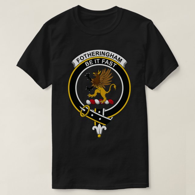 Fotheringham Crest Tartan Clan Scottish Clan T-Shirt (Design Front)