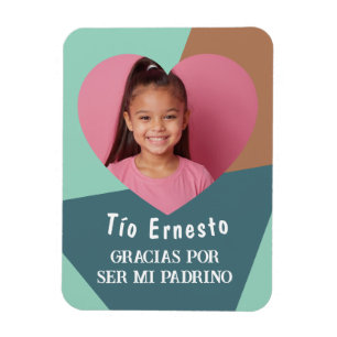 Foto en Corazon Regalo de Gracias Para Padrino Magnet