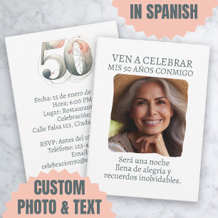 Foto Personalizada Invitación de 50 Años Invitation