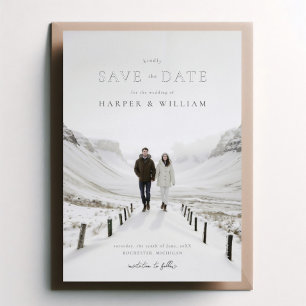 foto wintery wedding save the date