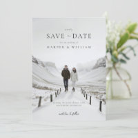 foto wintery wedding save the date