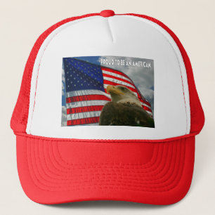 FotoSketcher - Proud As An Eagle Trucker Hat
