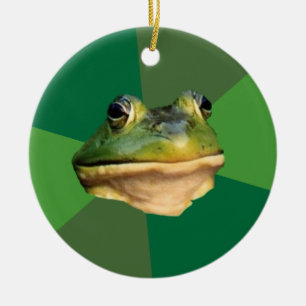 Foul Bachelor Frog Ceramic Tree Decoration