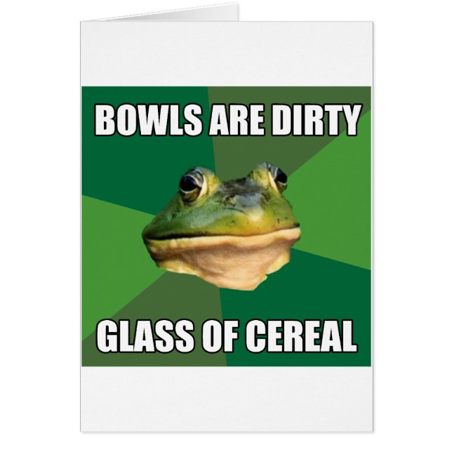 Foul Bachelor Frog Glass of Cereal (Front)
