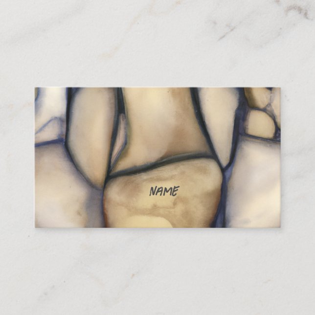 Found Art - Cool Rock Pattern Postcard Business Card (Front)