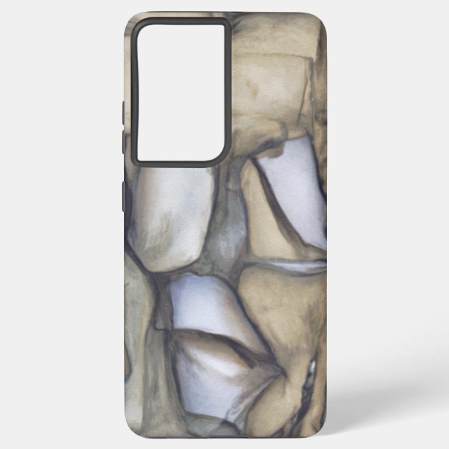 Found Art - Cool Rock Pattern Samsung Galaxy S21 Ultra Case (Back)