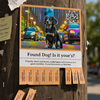 Found Dog Template Tear Off Flyer