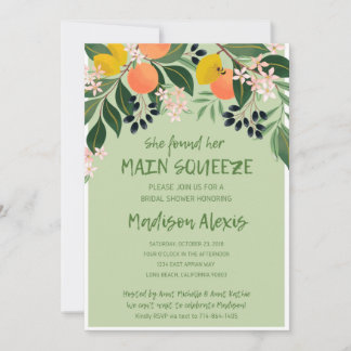 Found Her Main Squeeze Bridal Shower Invitation