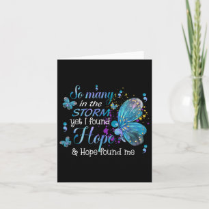 Found Hope And Hope Found Me Butterfly Suicide Awa Card
