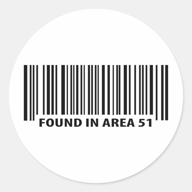 found in area 51 icon classic round sticker (Front)