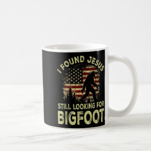 Found jesus looking bigfoot funny summer christian coffee mug