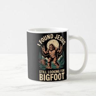 Found jesus looking bigfoot funny summer christian coffee mug