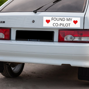 Found My Co-Pilot Cute Aviation Pilot custom Bumper Sticker