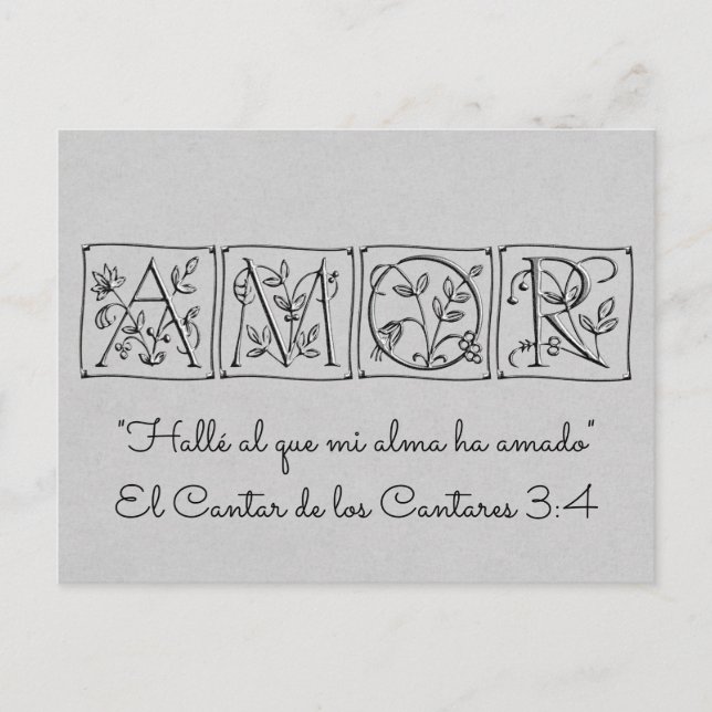 Found One My Soul Loves~Scripture~Spanish~RSVP Invitation Postcard (Front)