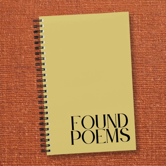 Found Poems Elegant Vintage Aesthetic Journal  (Record your found poems in this yellow vintage aesthetic poetry journal.)
