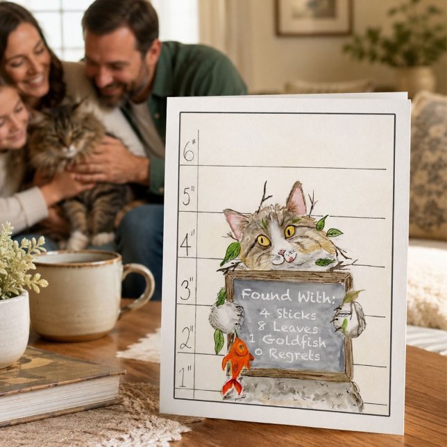 Found Safe Funny Missing Cat Thank You Card (Creator Uploaded)