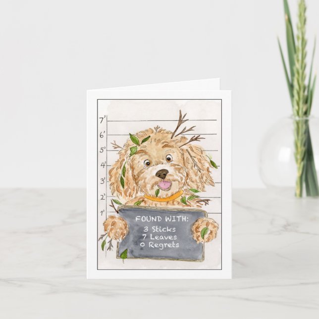 Found Safe Funny Missing Dog Thank You Card (Front)