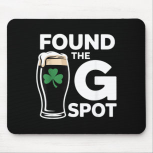 Found The G Spot Funny St Patricks Day Mouse Pad