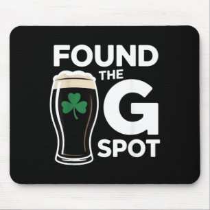 Found The G Spot Funny St Patricks Day Mouse Pad