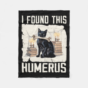 Found This Humerus Vintage Funny Y Black Cat Fleece Blanket