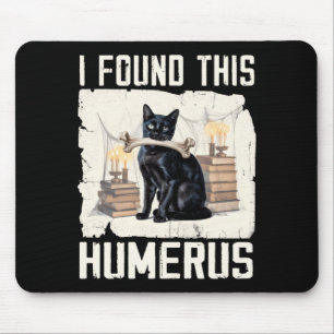 Found This Humerus Vintage Funny Y Black Cat Mouse Pad