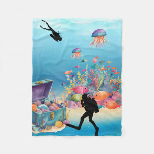 Found treasure chest Fleece Blanket