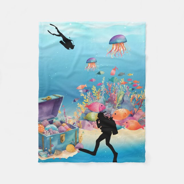 Found treasure chest Fleece Blanket (Front)