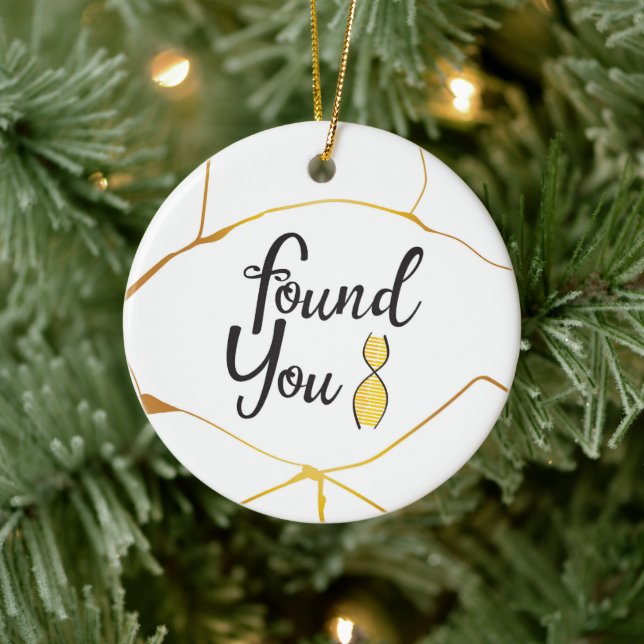 Found You DNA Gold Crack Ornament (Tree)