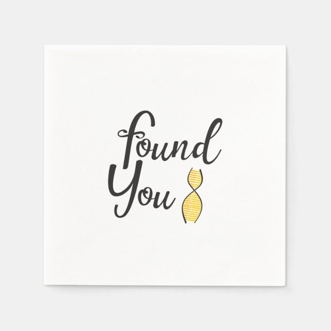Found You DNA Party Napkin (Front)