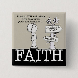 Foundation of Faith 15 Cm Square Badge