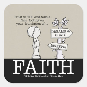 Foundation of Faith Square Sticker
