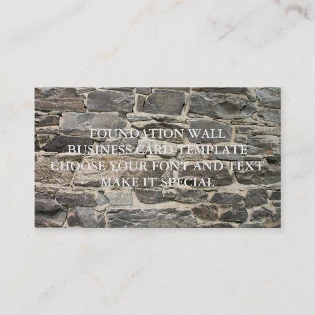 FOUNDATION WALL BUSINESS CARD TEMPLATE (Front)