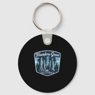 Founders grove california redwoods nature forest key ring