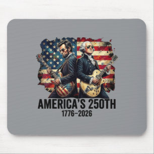 Founding Father Abe Lincoln Playing Guitar 250th Mouse Pad