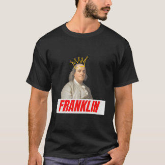 Founding Father Ben Franklin With Crown Letter Box T-Shirt