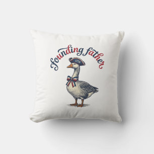 Founding Father Goose Vintage Patriotic Shirt Desi Cushion